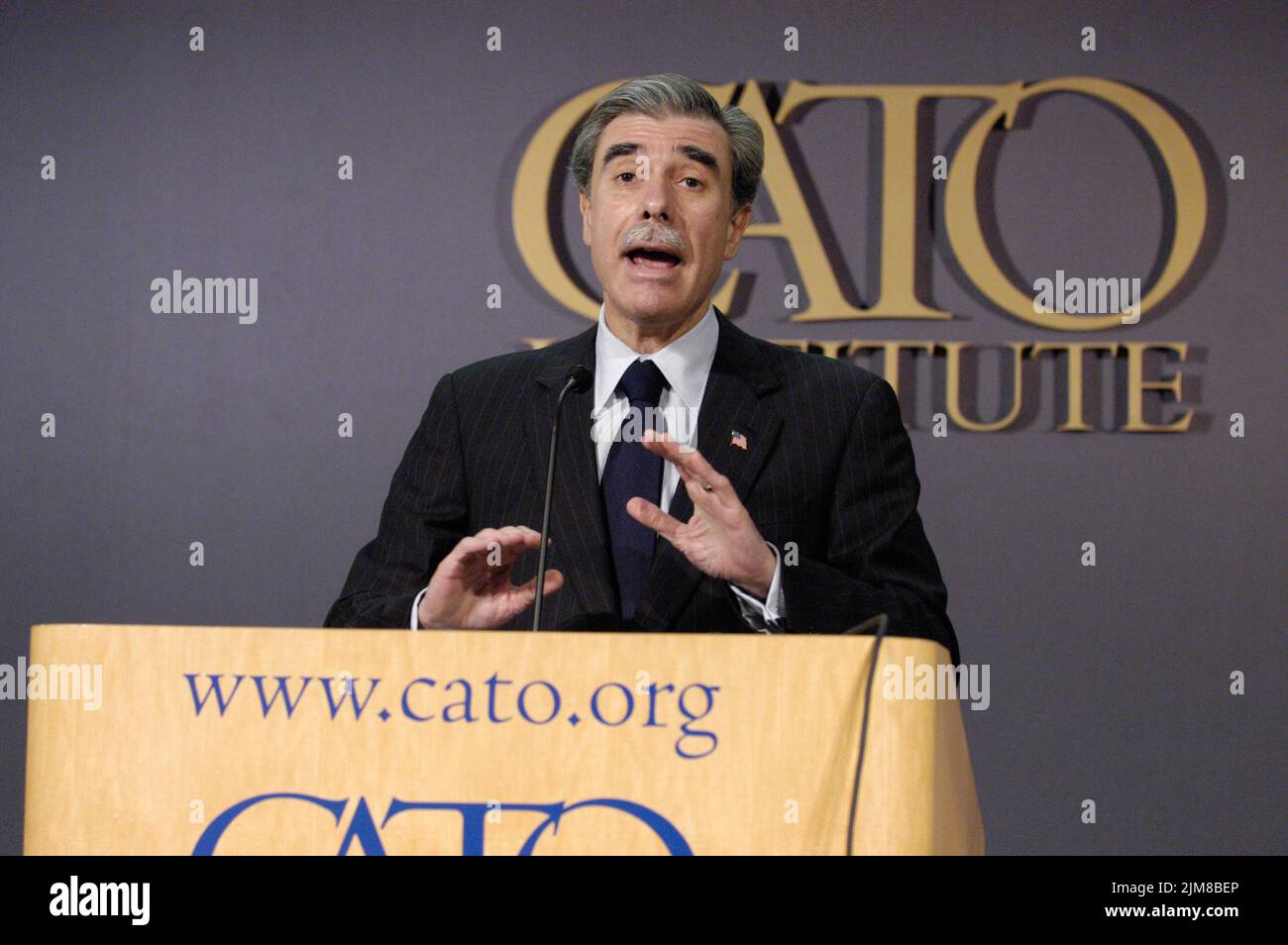 Büro des Sekretärs (Carlos Gutierrez) - Cato-Ansprache Stockfoto