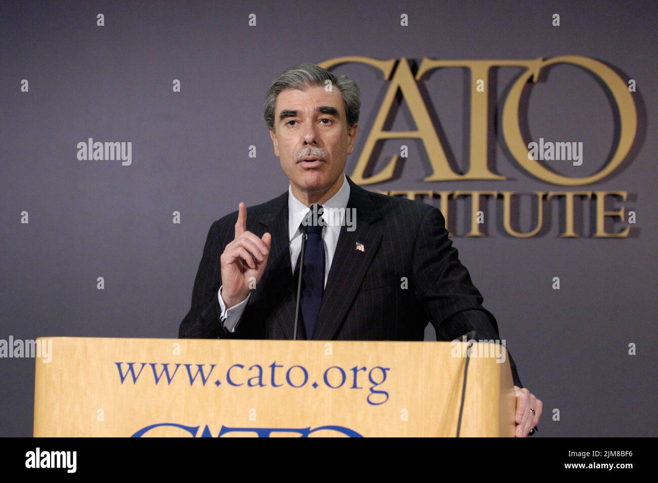 Büro des Sekretärs (Carlos Gutierrez) - Cato-Ansprache Stockfoto