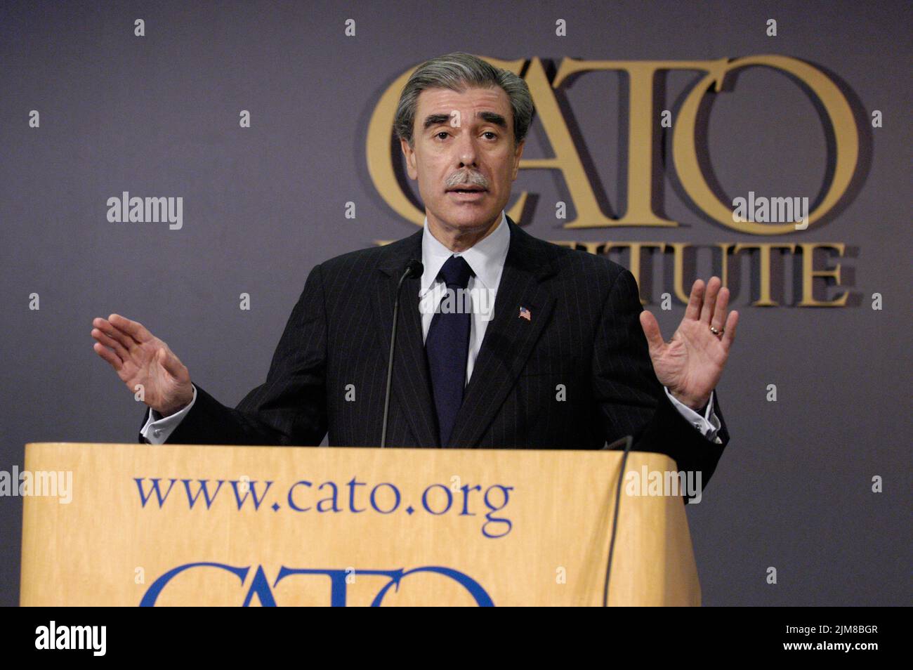 Büro des Sekretärs (Carlos Gutierrez) - Cato-Ansprache Stockfoto