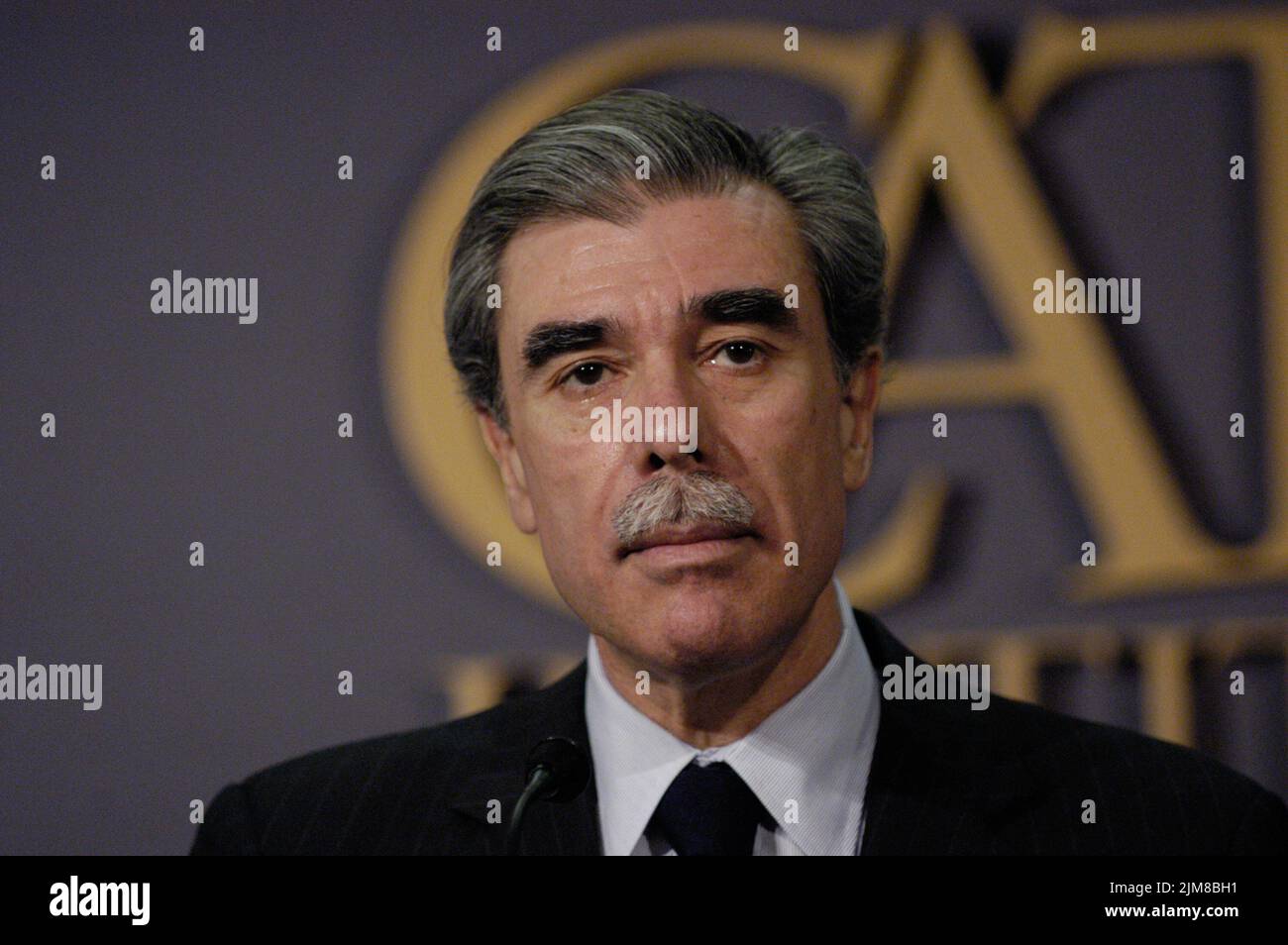 Büro des Sekretärs (Carlos Gutierrez) - Cato-Ansprache Stockfoto