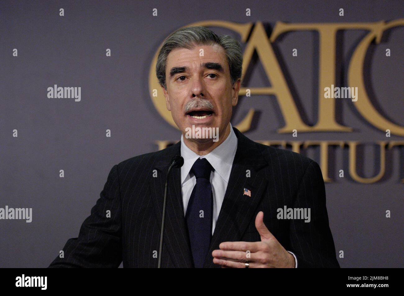 Büro des Sekretärs (Carlos Gutierrez) - Cato-Ansprache Stockfoto