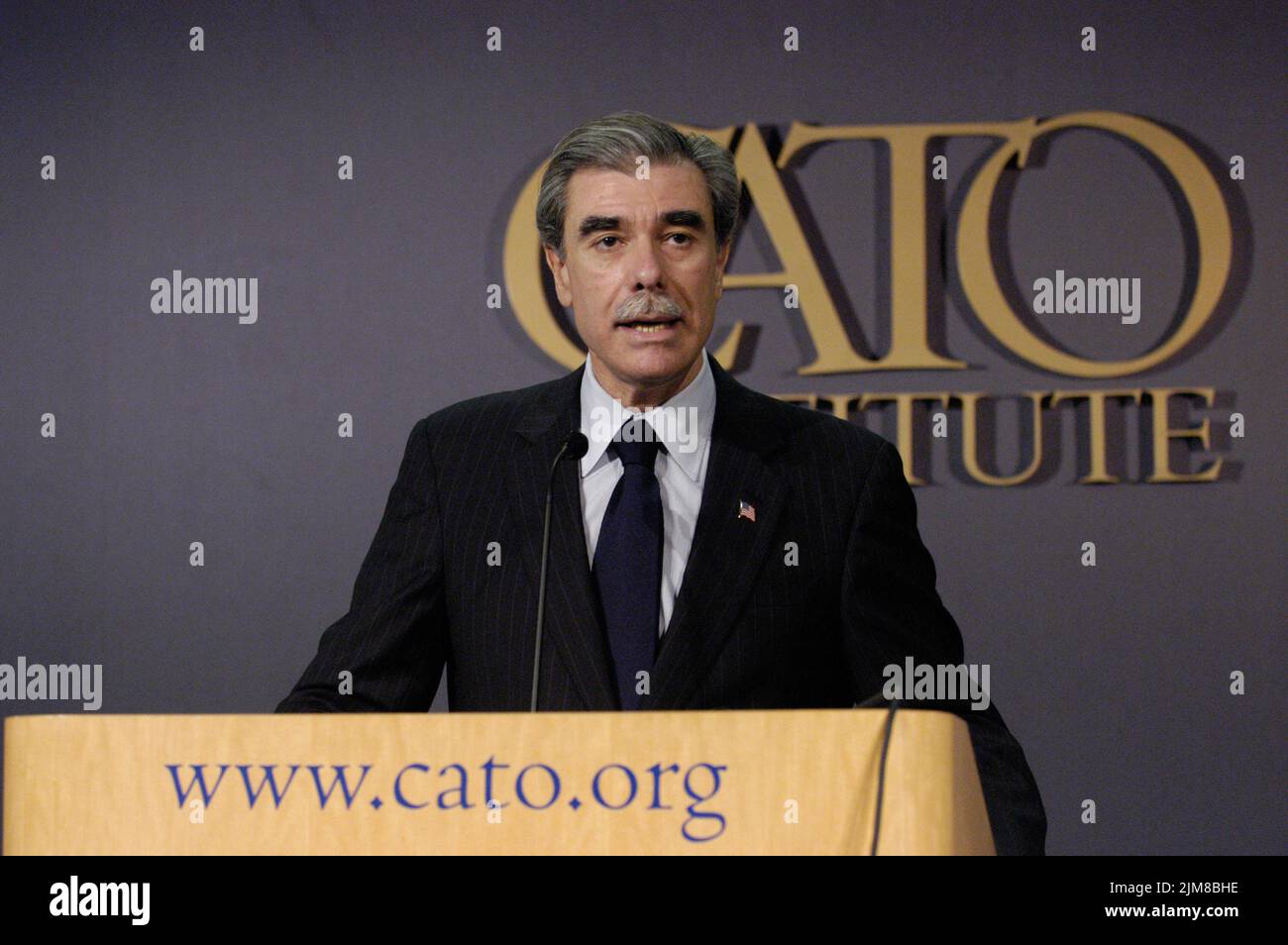 Büro des Sekretärs (Carlos Gutierrez) - Cato-Ansprache Stockfoto