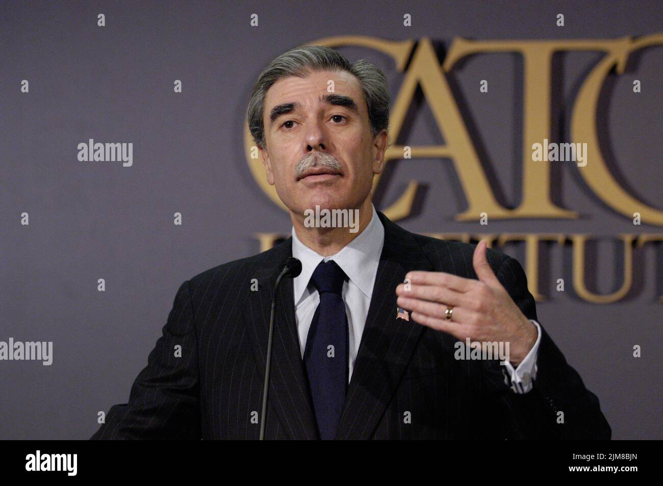 Büro des Sekretärs (Carlos Gutierrez) - Cato-Ansprache Stockfoto