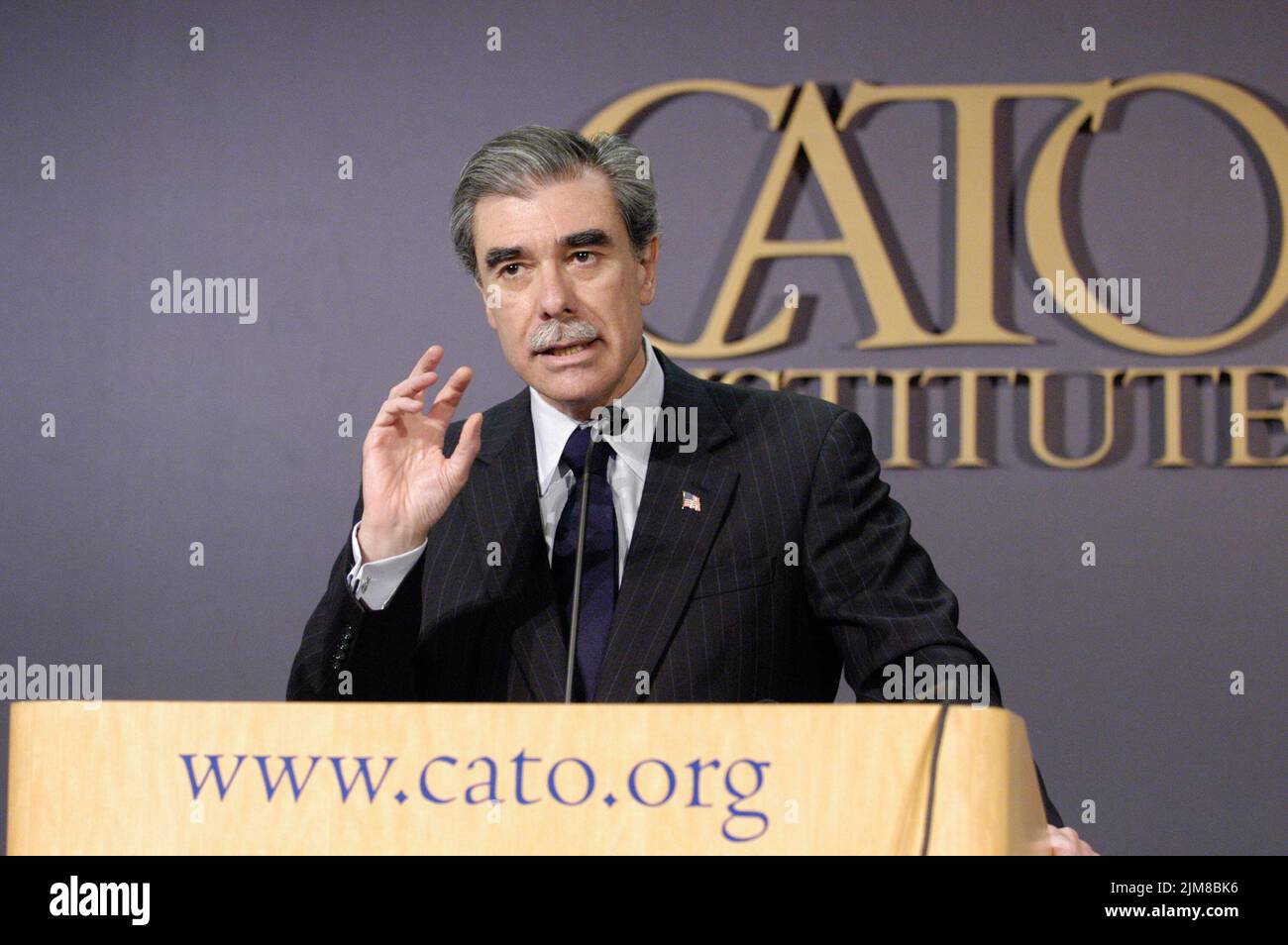 Büro des Sekretärs (Carlos Gutierrez) - Cato-Ansprache Stockfoto