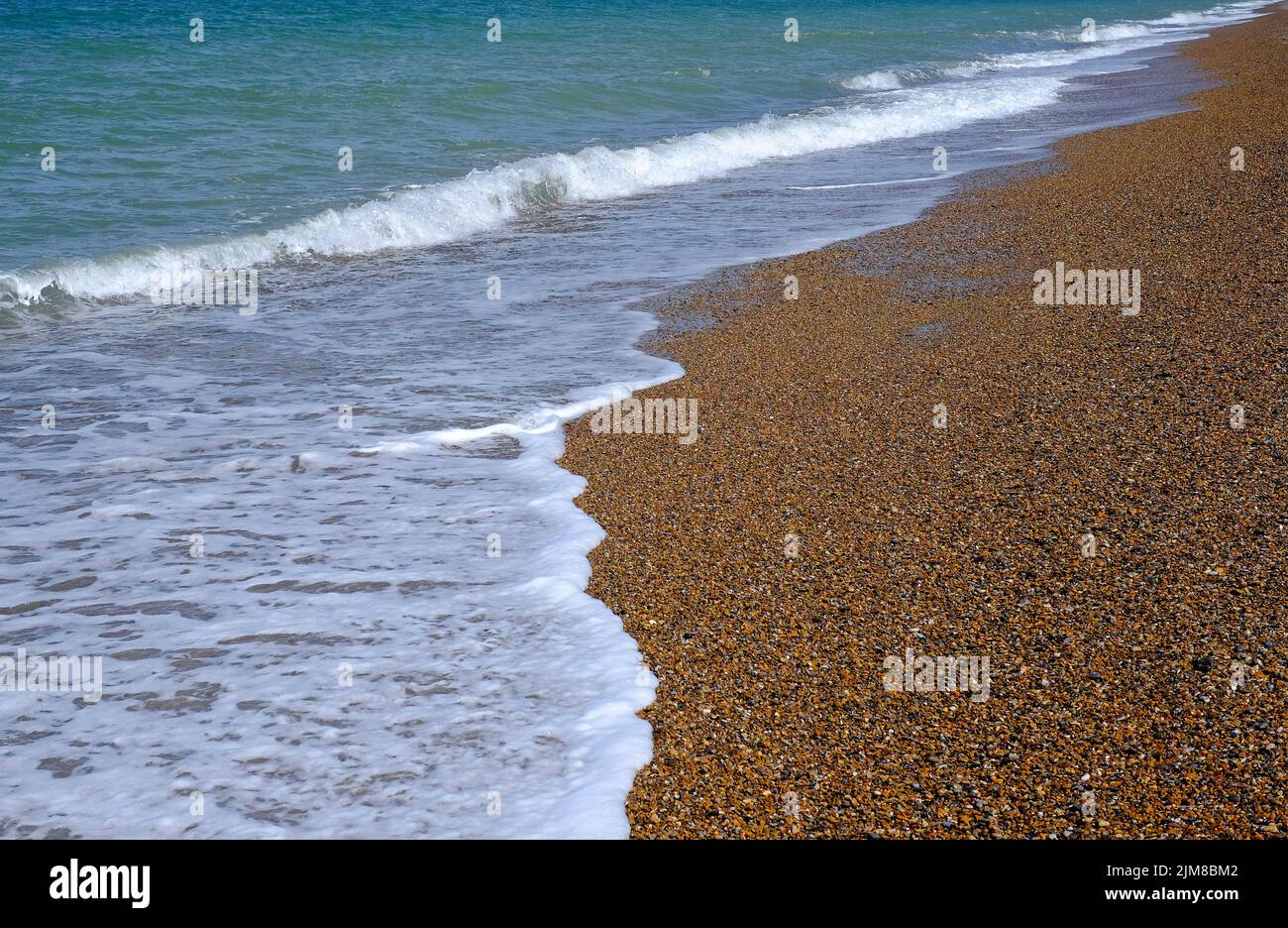 Küstenlinie am Kiesstrand, Cley-am-Meer, Nord-norfolk, england Stockfoto