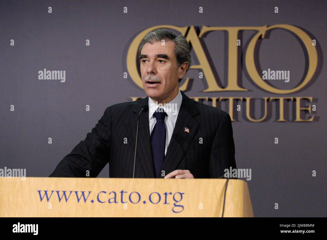 Büro des Sekretärs (Carlos Gutierrez) - Cato-Ansprache Stockfoto