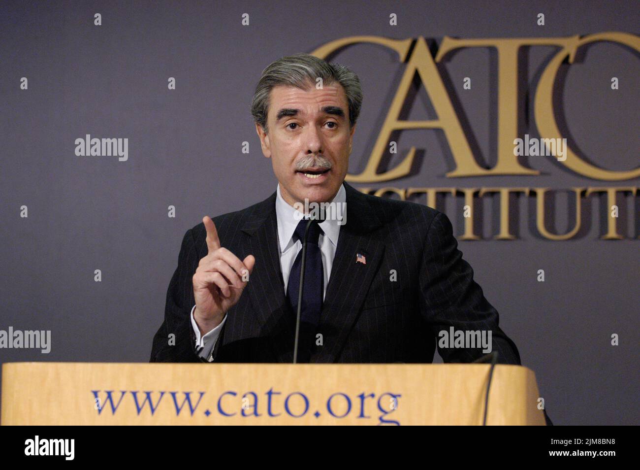 Büro des Sekretärs (Carlos Gutierrez) - Cato-Ansprache Stockfoto