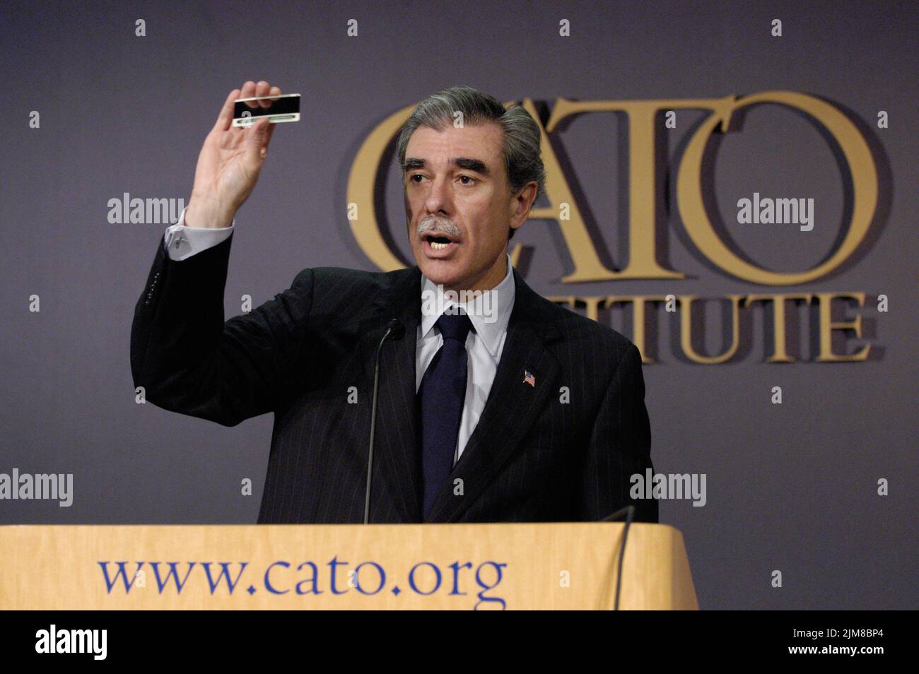 Büro des Sekretärs (Carlos Gutierrez) - Cato-Ansprache Stockfoto