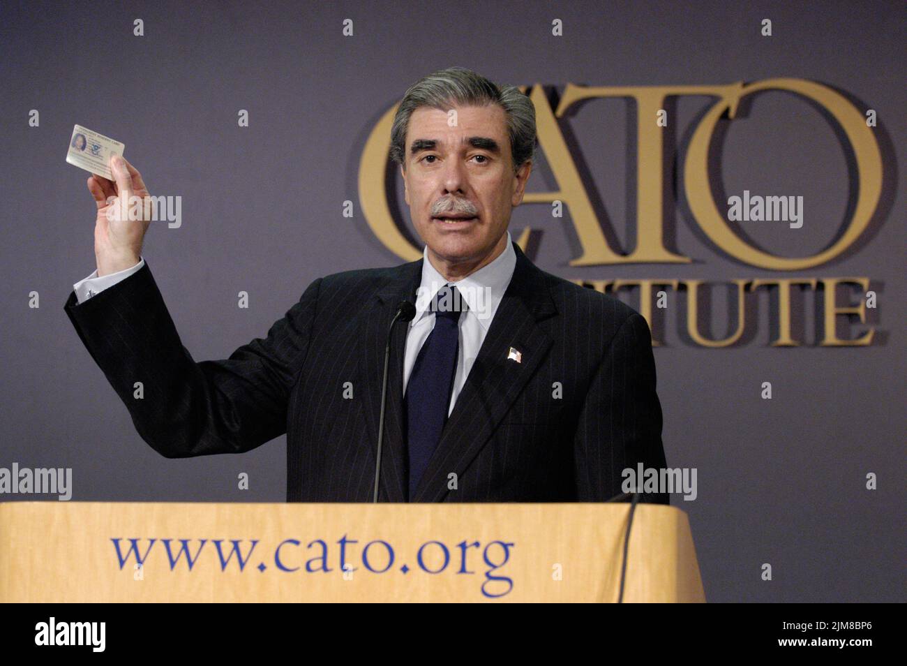 Büro des Sekretärs (Carlos Gutierrez) - Cato-Ansprache Stockfoto