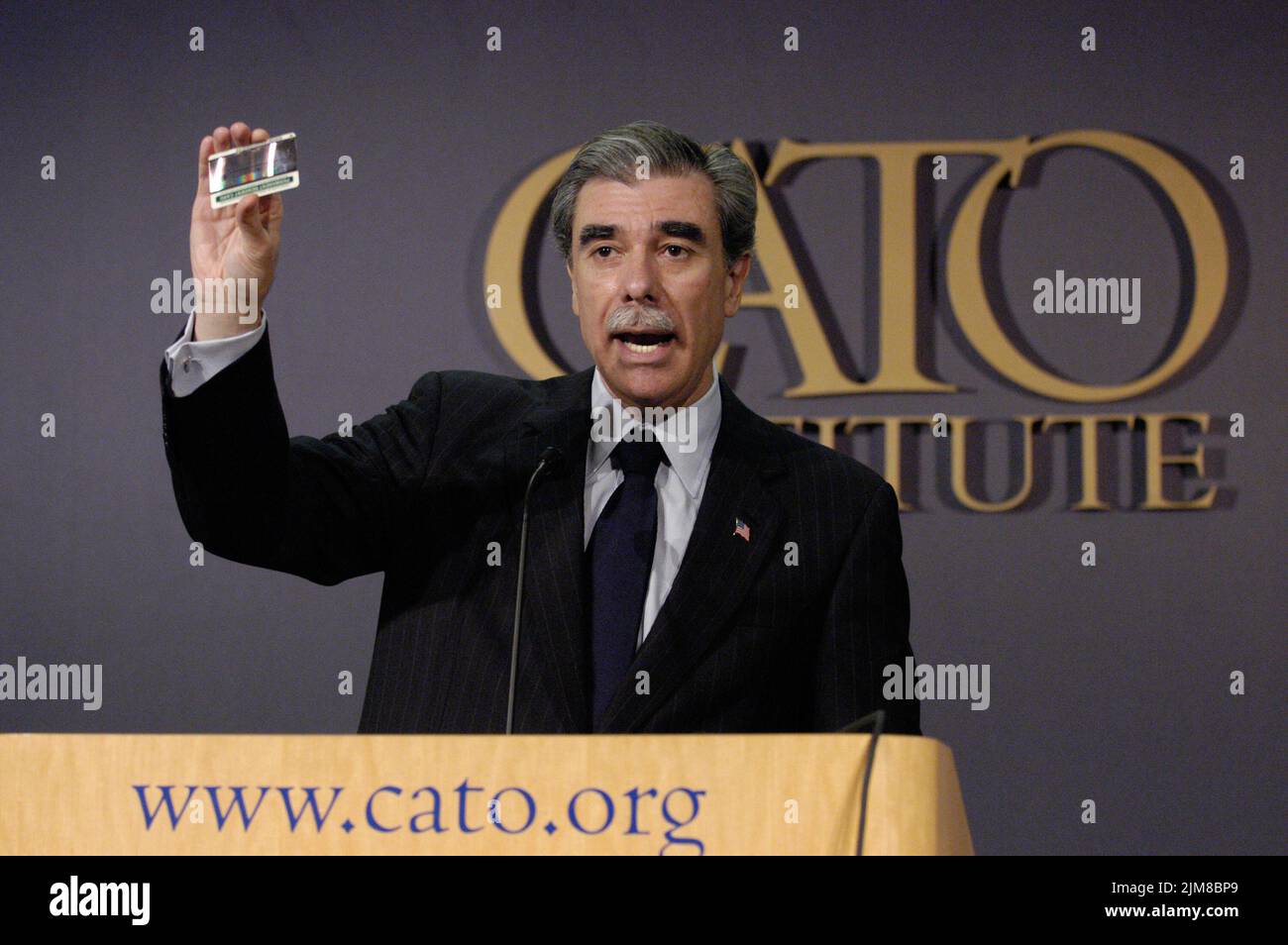 Büro des Sekretärs (Carlos Gutierrez) - Cato-Ansprache Stockfoto