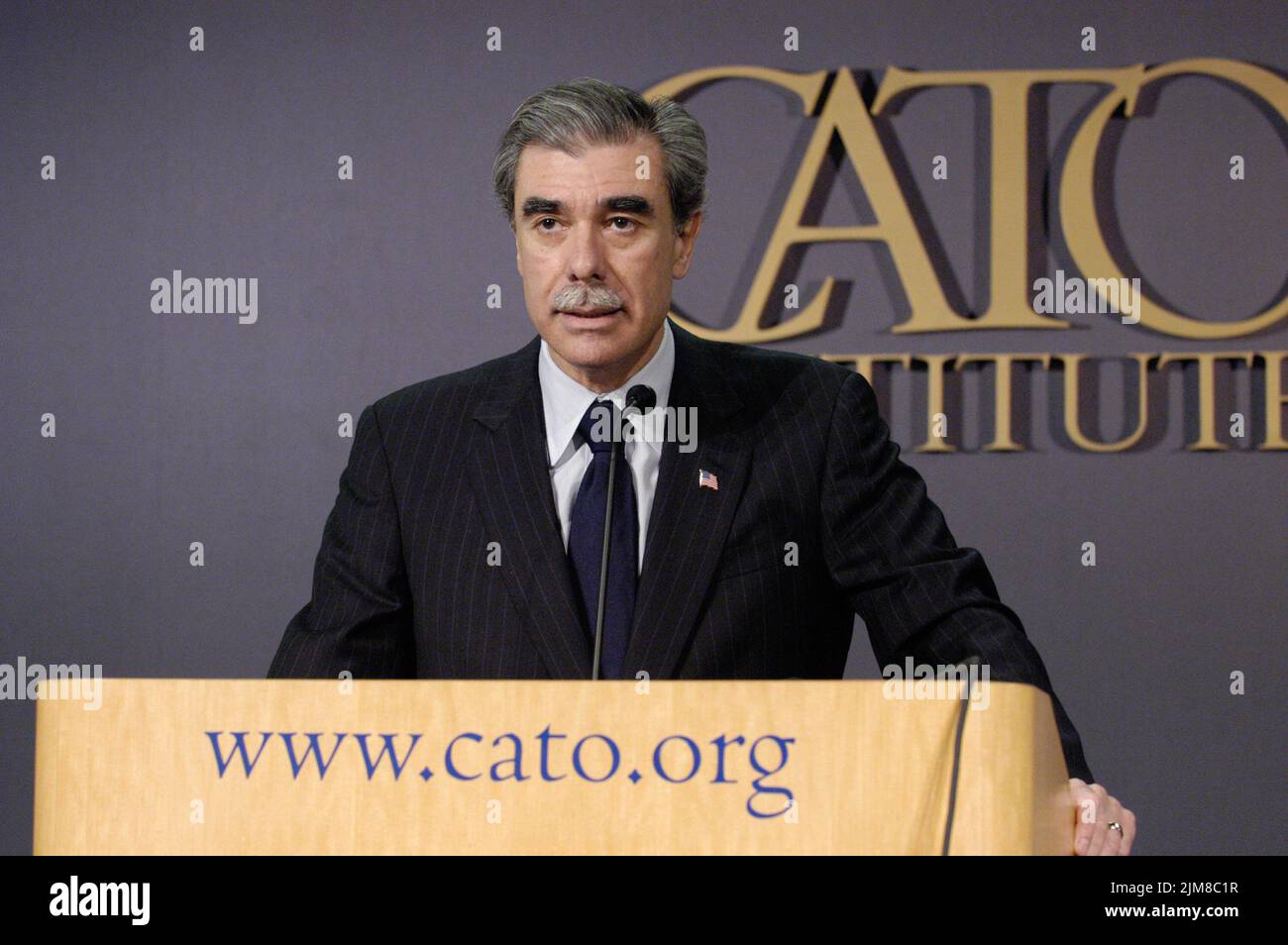 Büro des Sekretärs (Carlos Gutierrez) - Cato-Ansprache Stockfoto