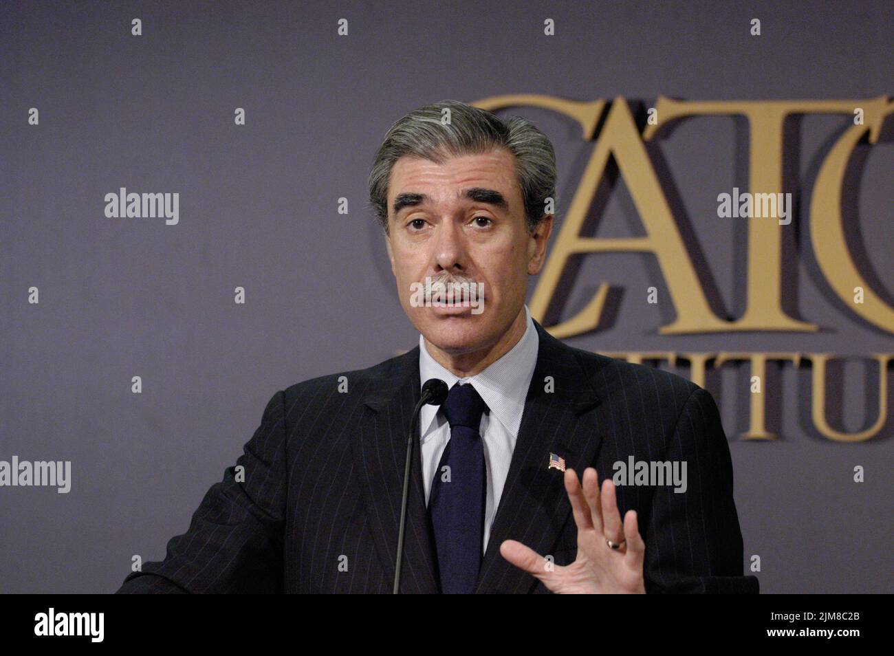 Büro des Sekretärs (Carlos Gutierrez) - Cato-Ansprache Stockfoto