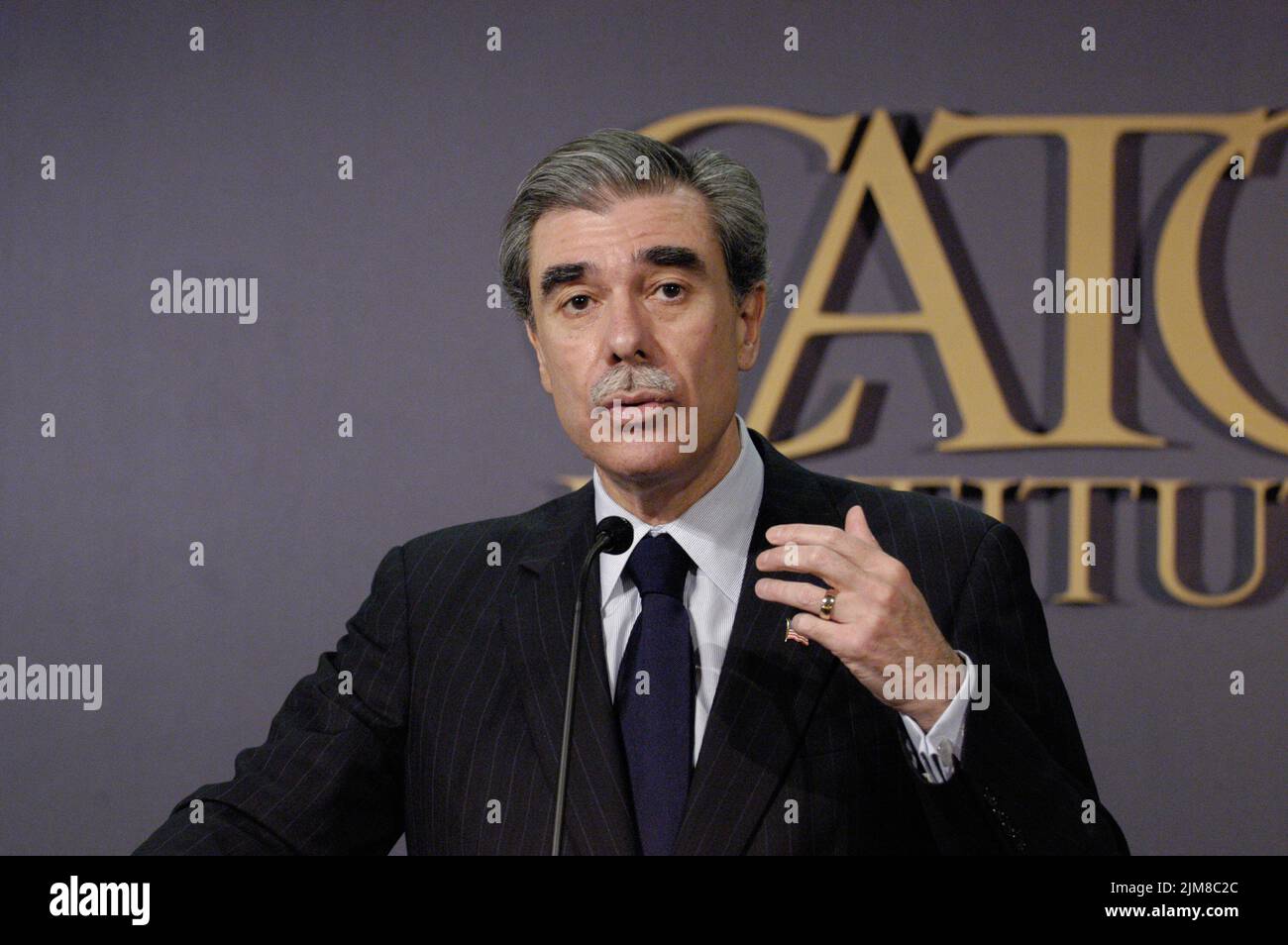 Büro des Sekretärs (Carlos Gutierrez) - Cato-Ansprache Stockfoto