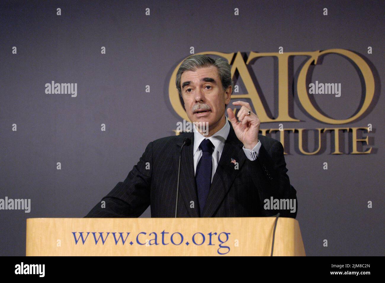 Büro des Sekretärs (Carlos Gutierrez) - Cato-Ansprache Stockfoto