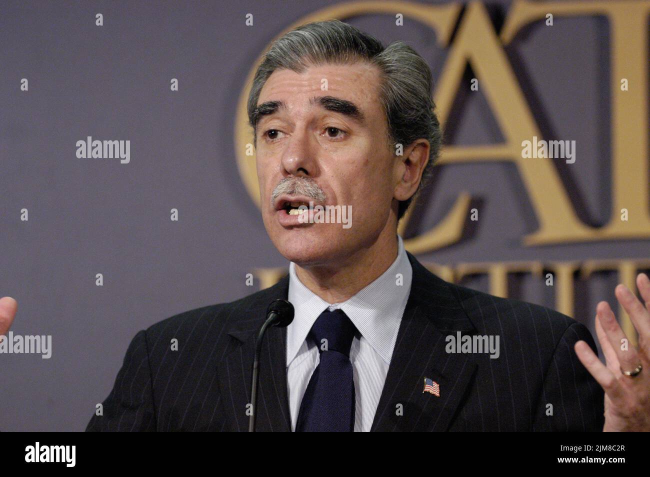 Büro des Sekretärs (Carlos Gutierrez) - Cato-Ansprache Stockfoto