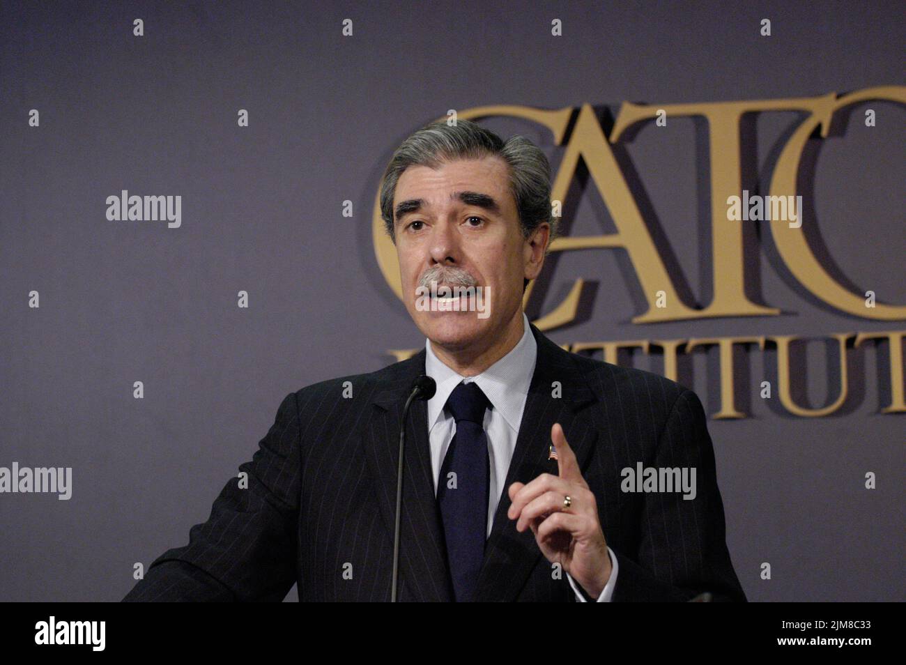 Büro des Sekretärs (Carlos Gutierrez) - Cato-Ansprache Stockfoto