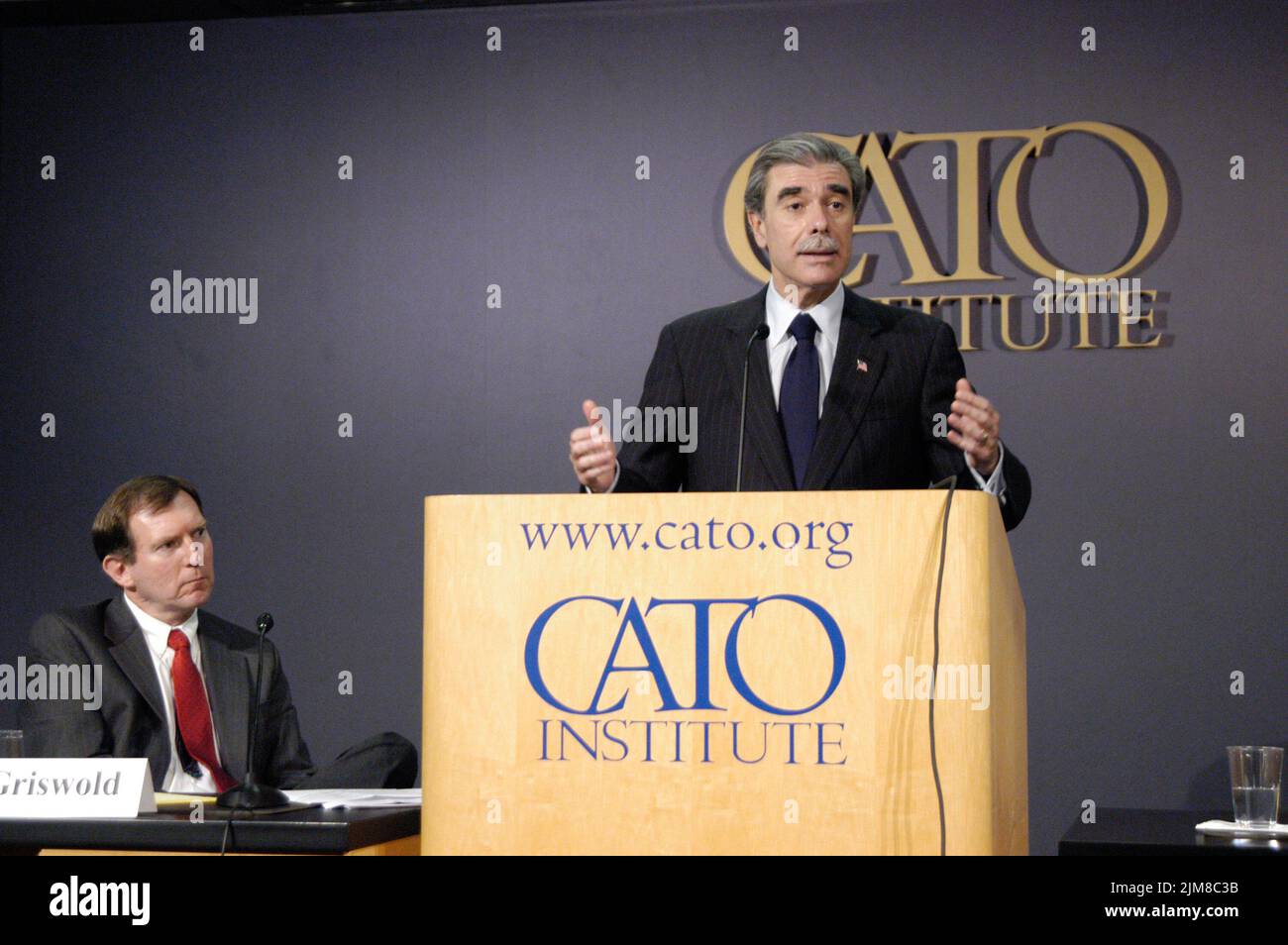 Büro des Sekretärs (Carlos Gutierrez) - Cato-Ansprache Stockfoto