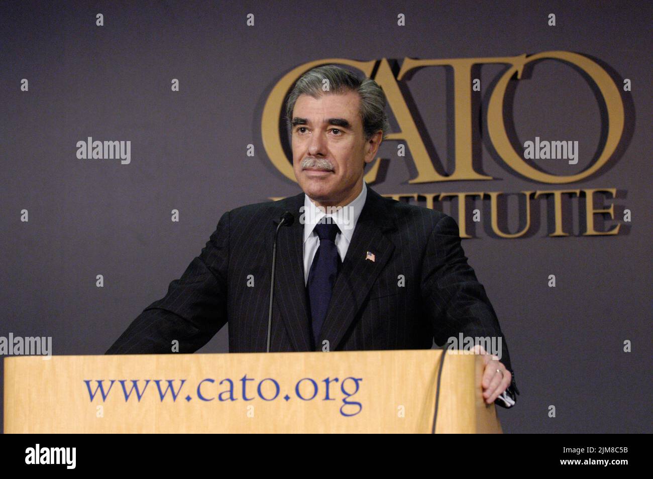 Büro des Sekretärs (Carlos Gutierrez) - Cato-Ansprache Stockfoto