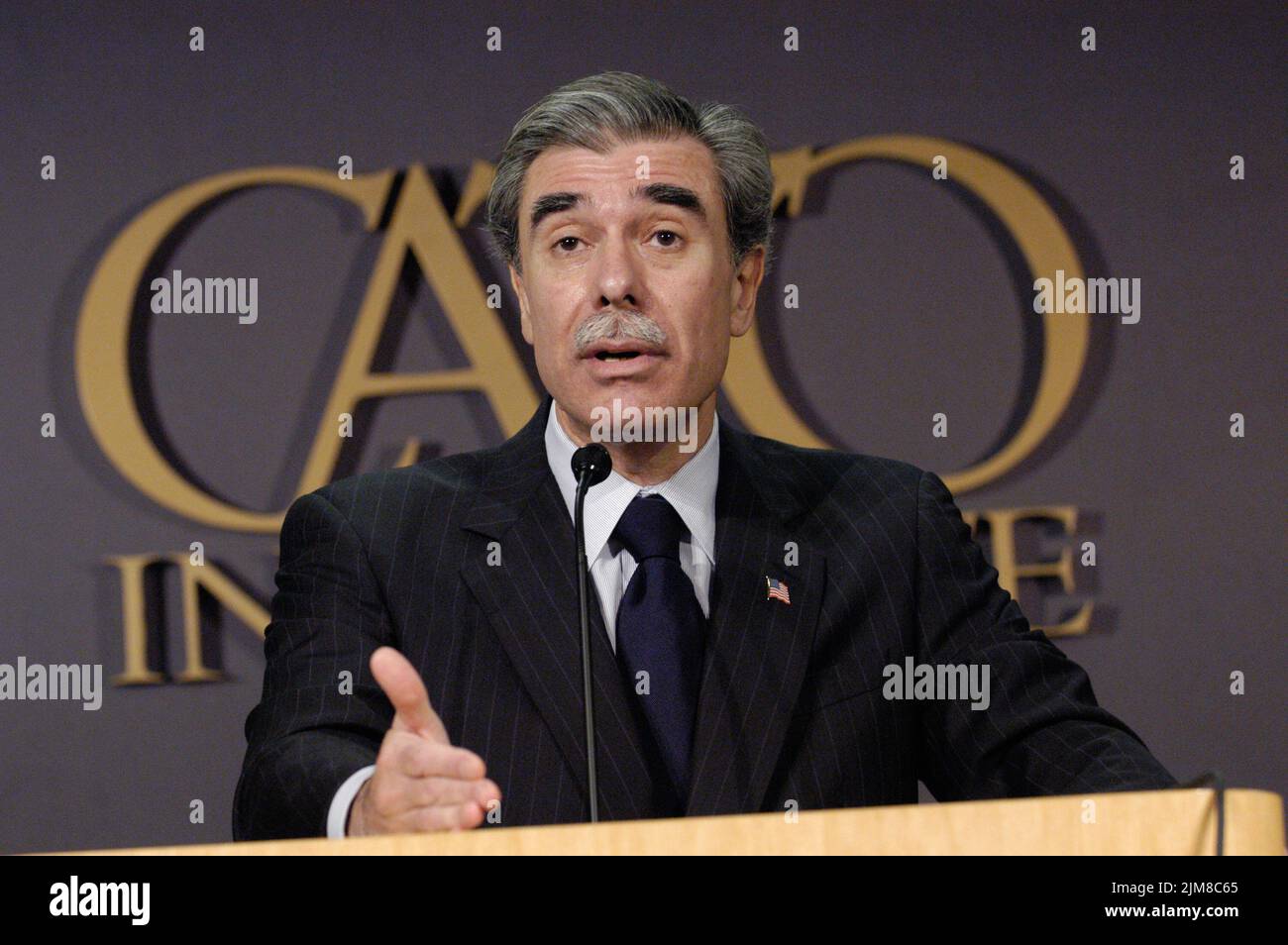 Büro des Sekretärs (Carlos Gutierrez) - Cato-Ansprache Stockfoto