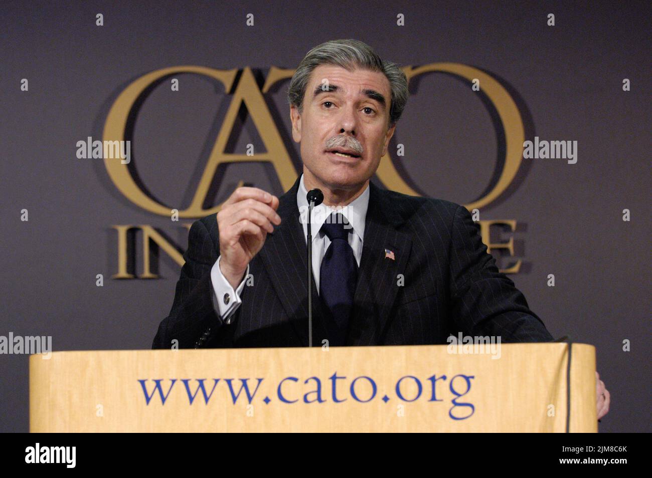 Büro des Sekretärs (Carlos Gutierrez) - Cato-Ansprache Stockfoto