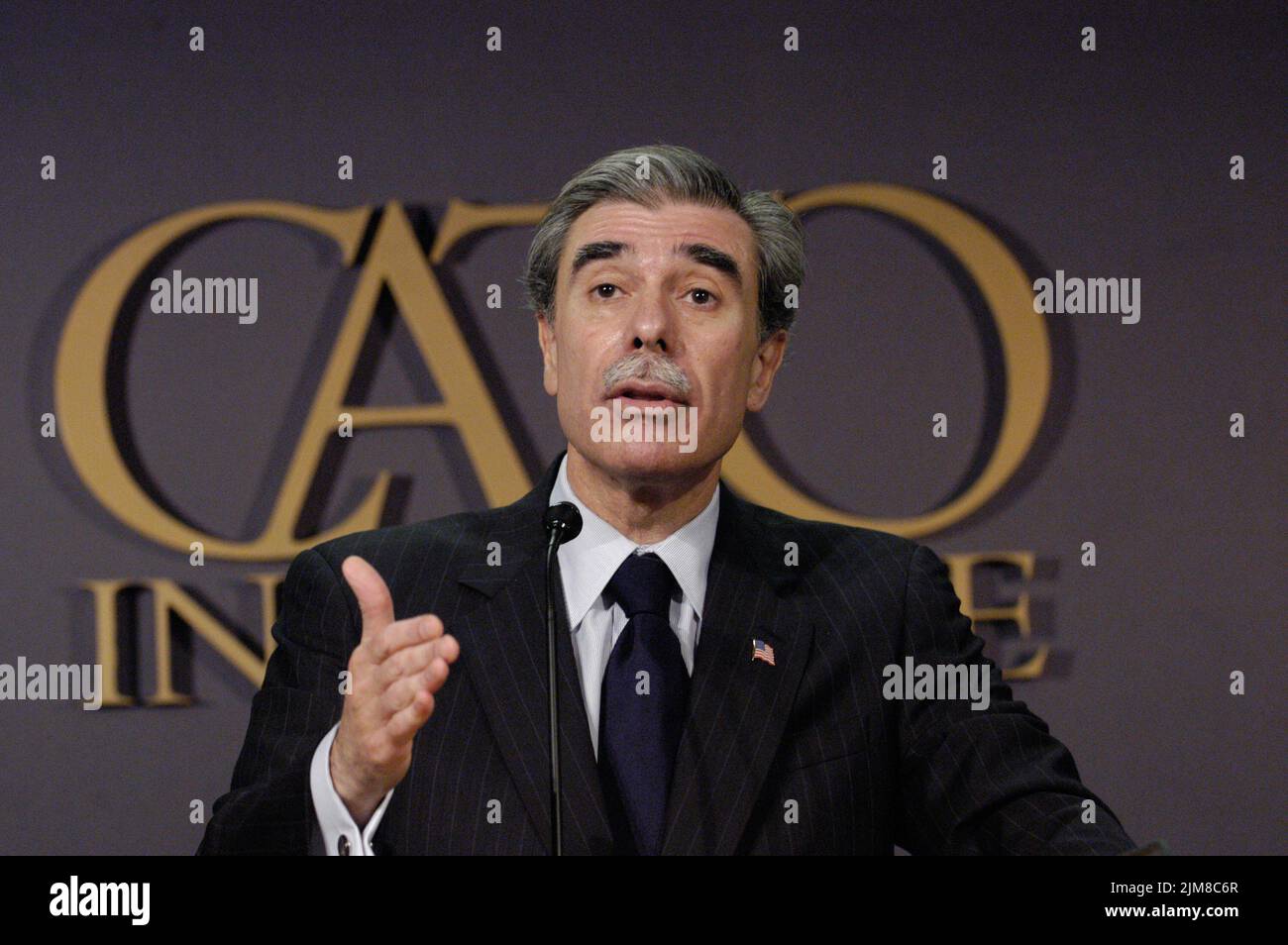 Büro des Sekretärs (Carlos Gutierrez) - Cato-Ansprache Stockfoto