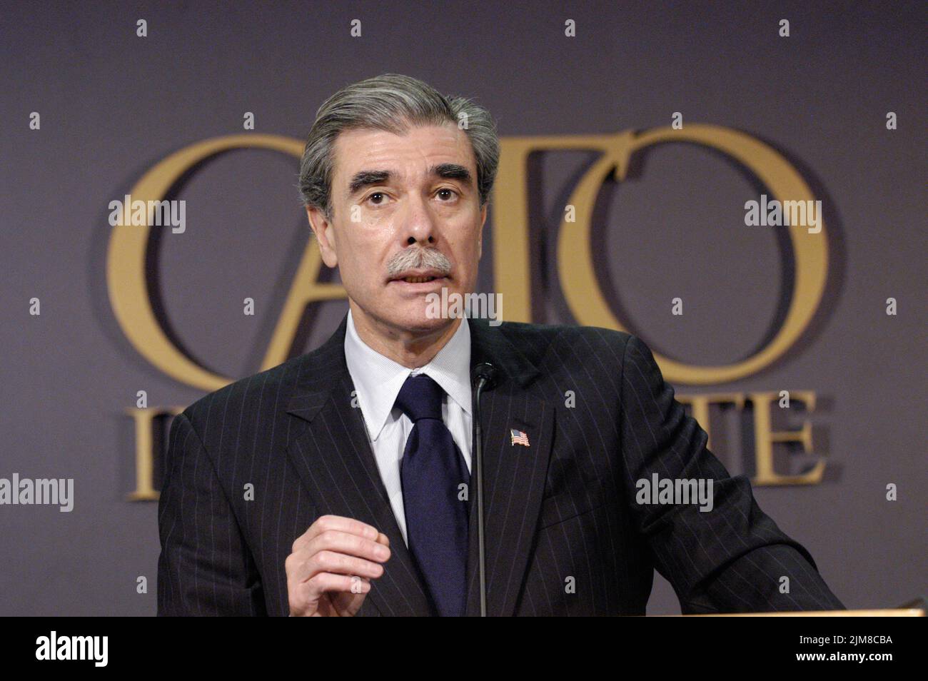 Büro des Sekretärs (Carlos Gutierrez) - Cato-Ansprache Stockfoto