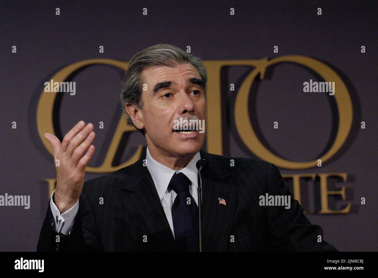 Büro des Sekretärs (Carlos Gutierrez) - Cato-Ansprache Stockfoto