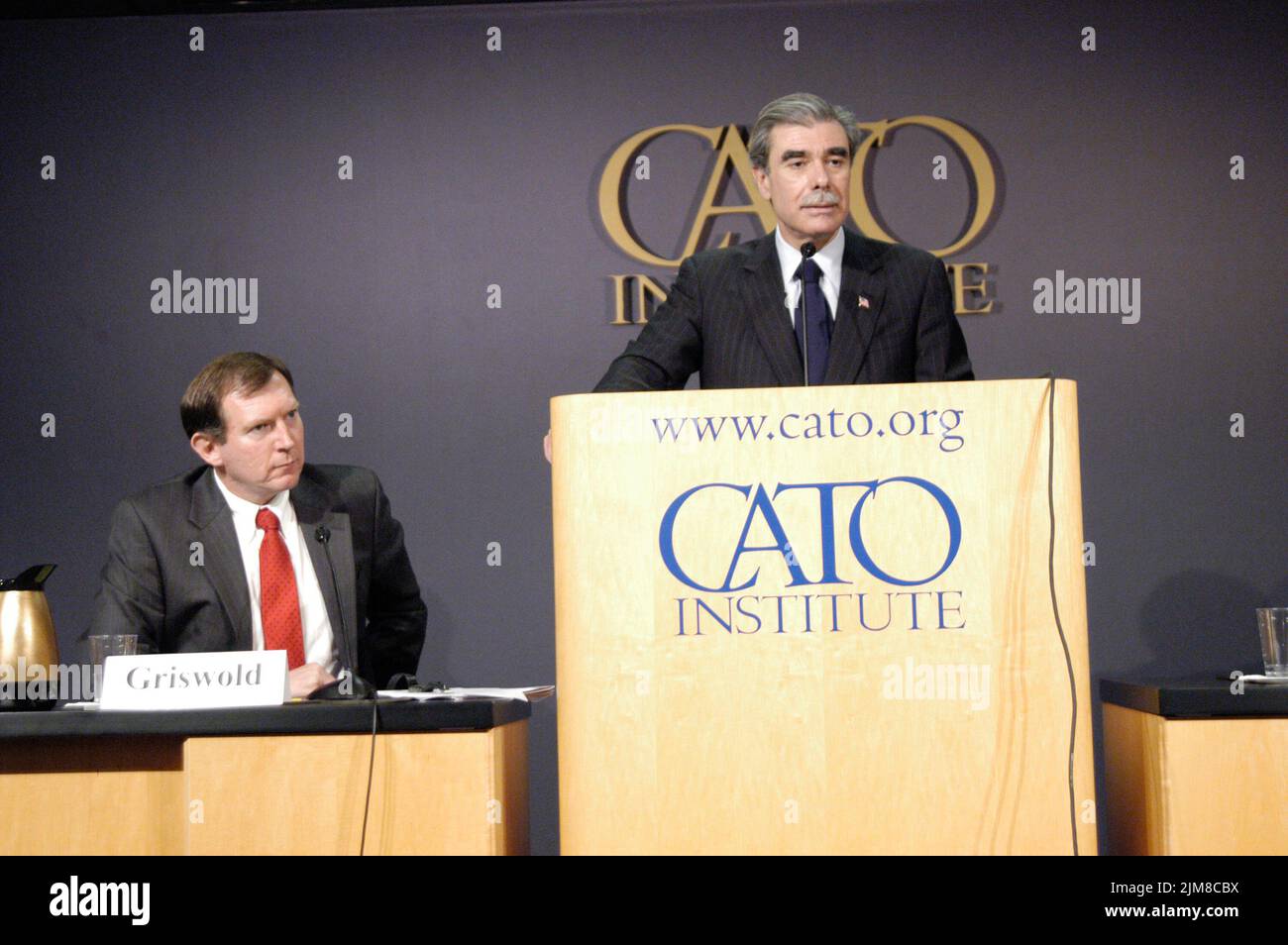 Büro des Sekretärs (Carlos Gutierrez) - Cato-Ansprache Stockfoto
