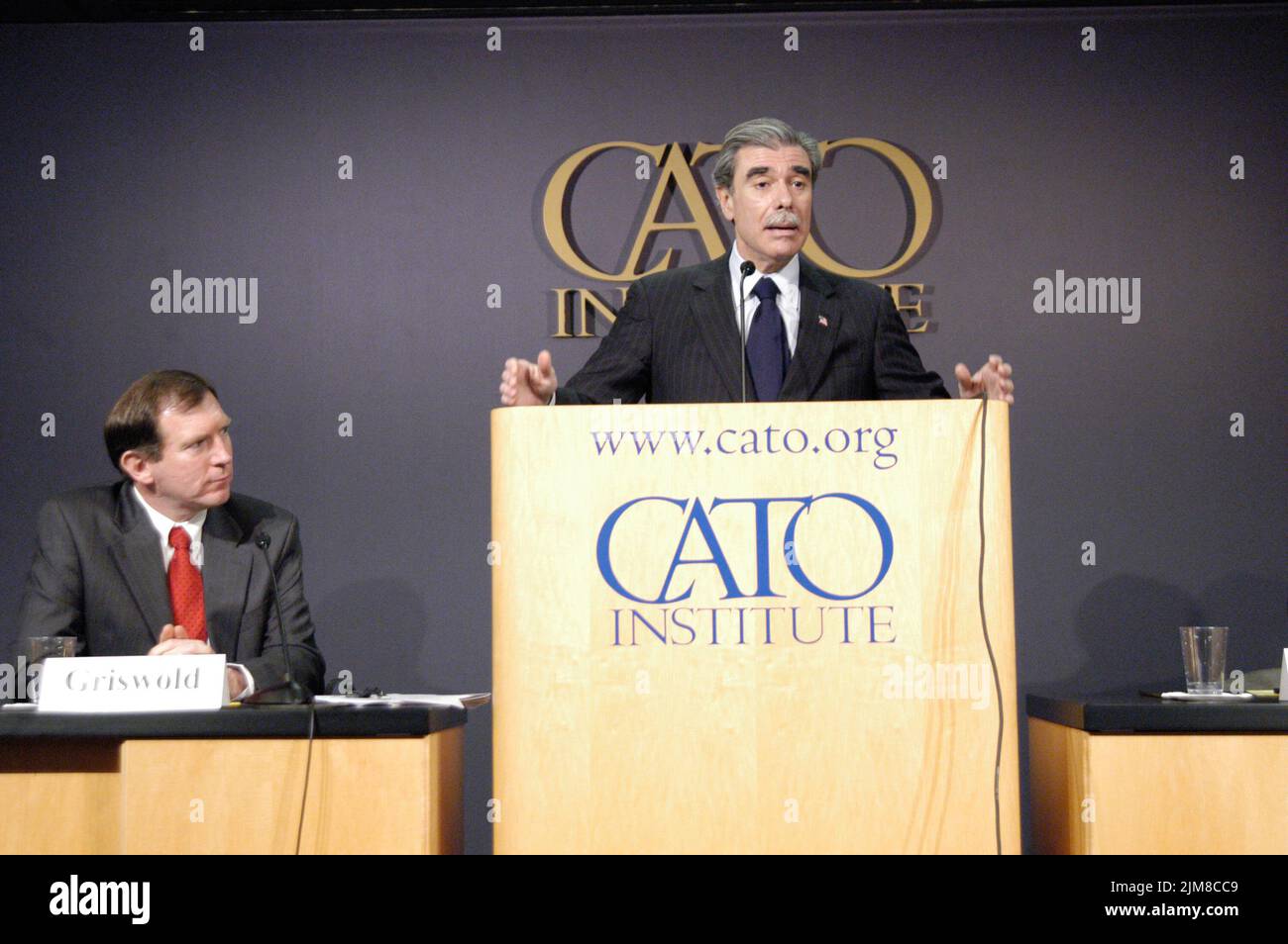 Büro des Sekretärs (Carlos Gutierrez) - Cato-Ansprache Stockfoto