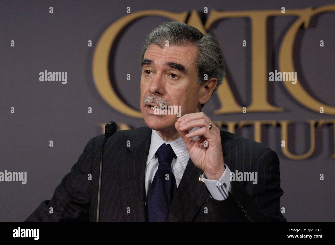 Büro des Sekretärs (Carlos Gutierrez) - Cato-Ansprache Stockfoto