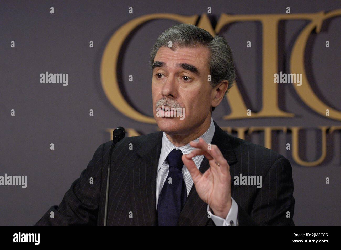 Büro des Sekretärs (Carlos Gutierrez) - Cato-Ansprache Stockfoto