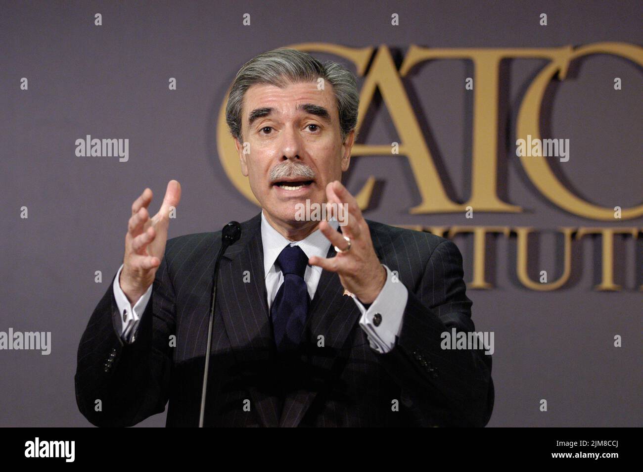 Büro des Sekretärs (Carlos Gutierrez) - Cato-Ansprache Stockfoto