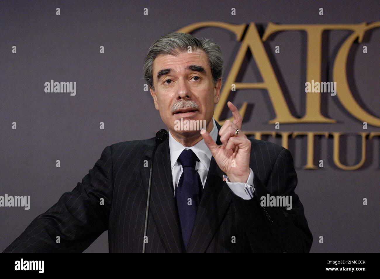 Büro des Sekretärs (Carlos Gutierrez) - Cato-Ansprache Stockfoto