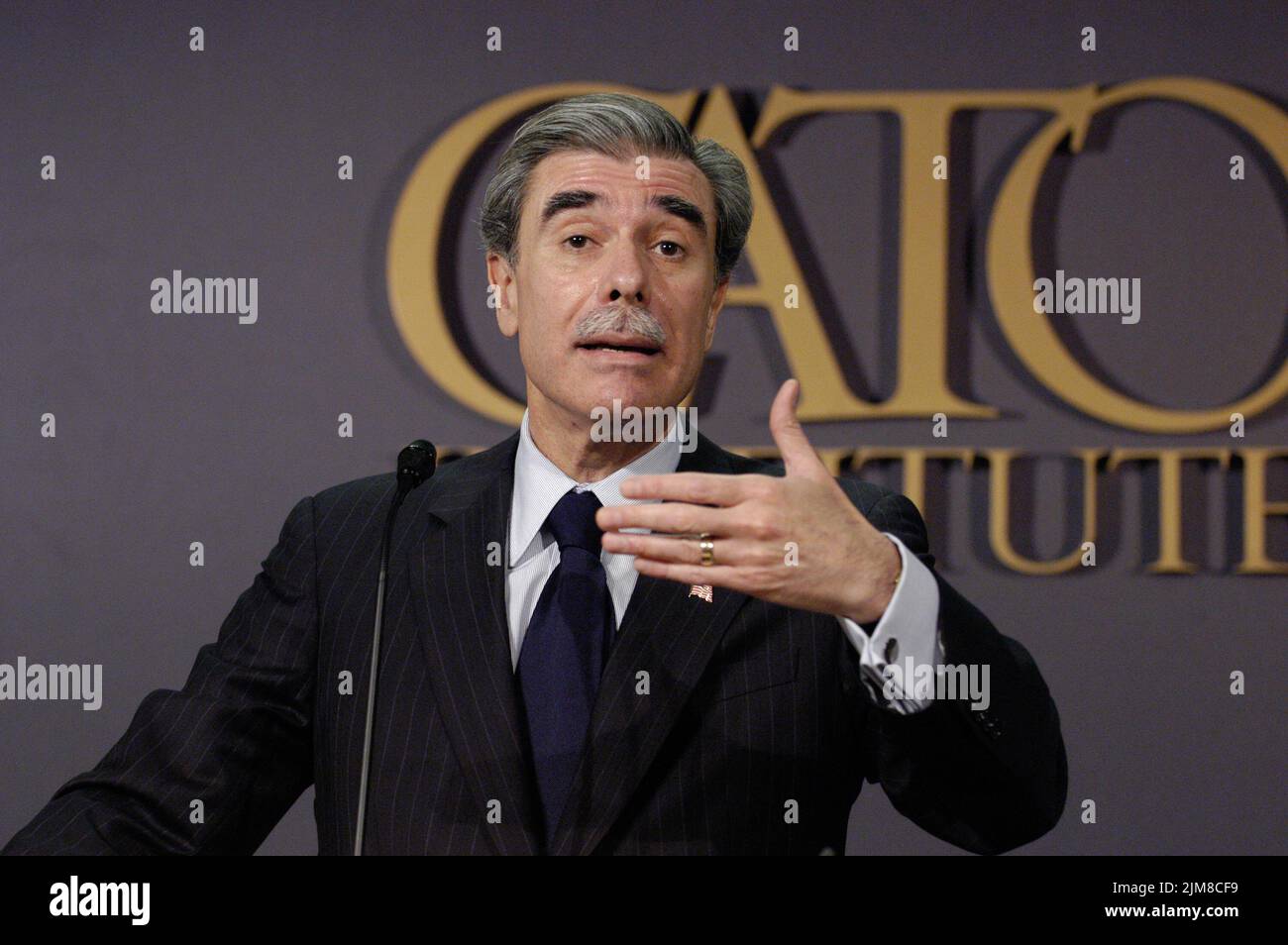 Büro des Sekretärs (Carlos Gutierrez) - Cato-Ansprache Stockfoto