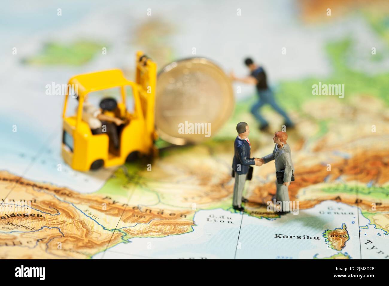 Erreichen Einer Übereinkunft Über Die Europäischen Schulden Stockfoto