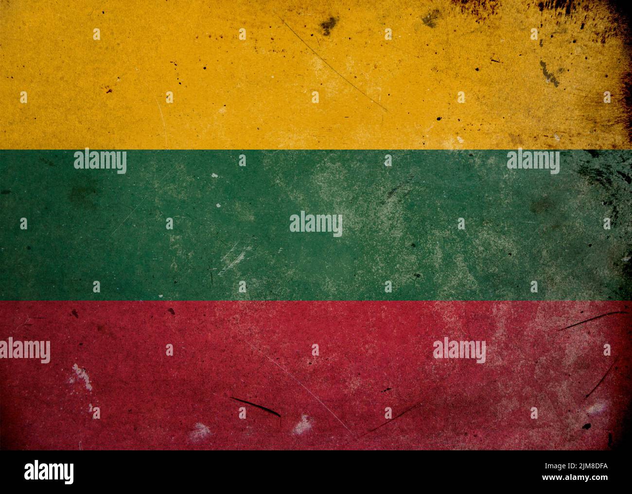 Grunge Flagge Litauen Stockfoto