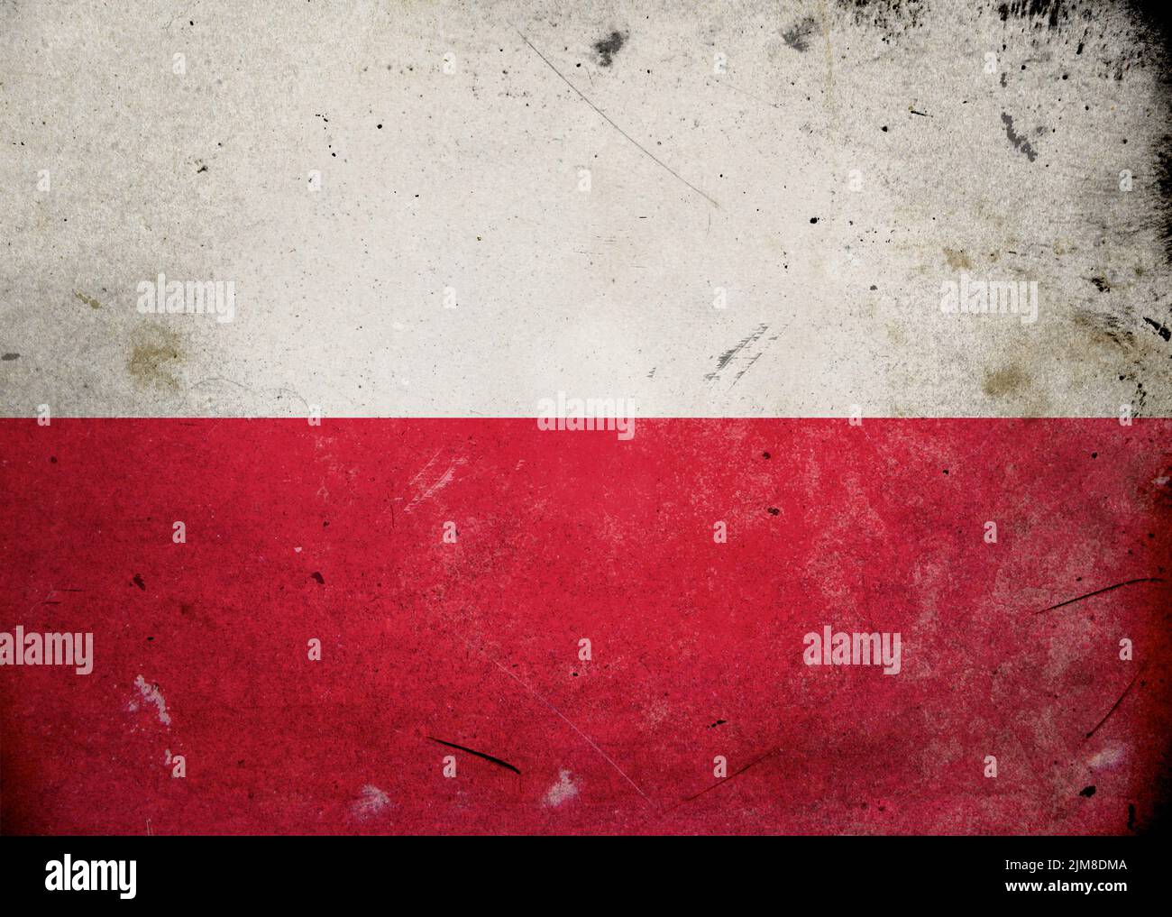 Grunge Flagge Polen Stockfoto