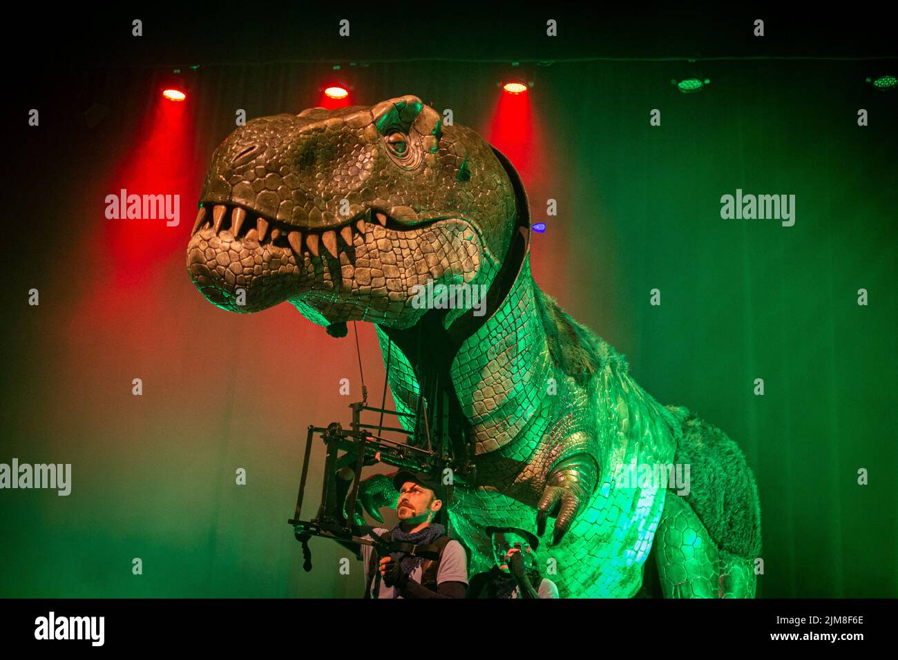 Dinosaur World Live, Dinosaur, world, live, Barry Gore, Beutelproduktion Stockfoto