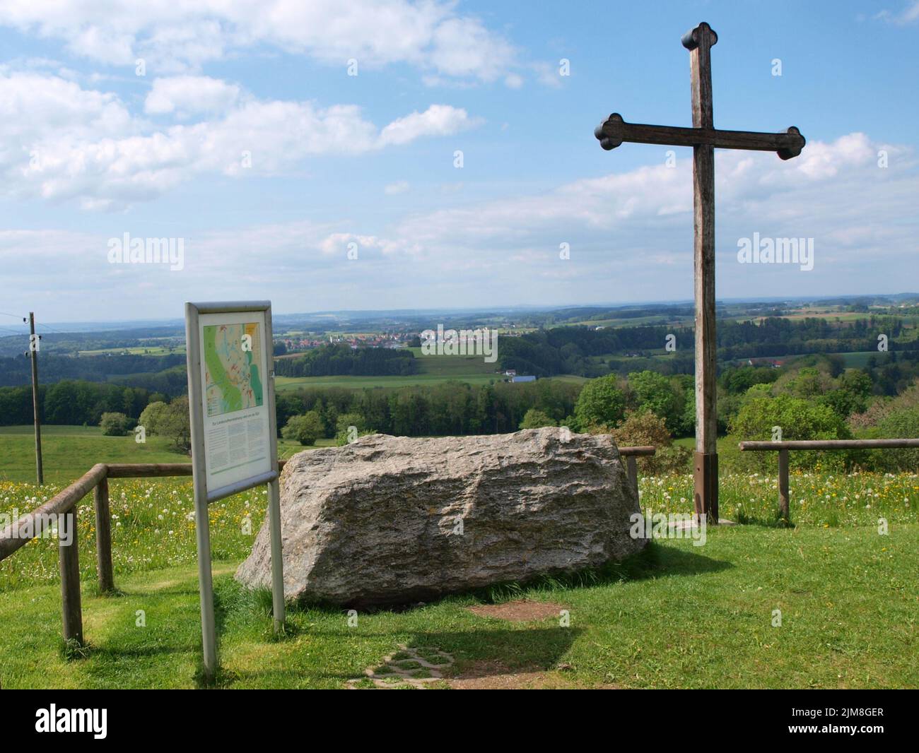 Aussichtspunkt SÃ¼h in Oberschwaben - Deutschland Stockfoto