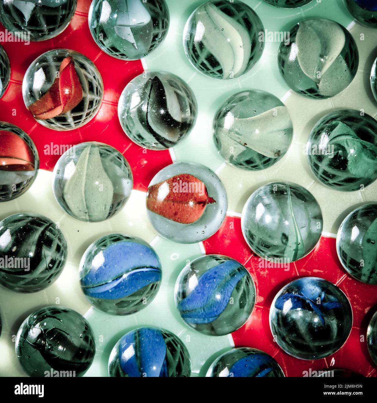 Chinese Checkers Glaskugel Stockfoto