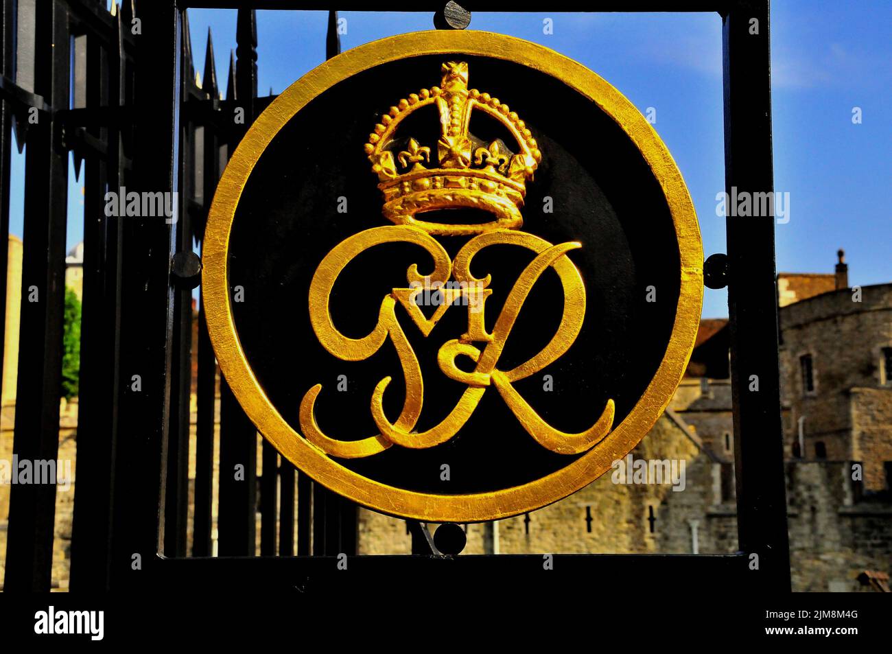 König Geoge VI Emblem London Stockfoto