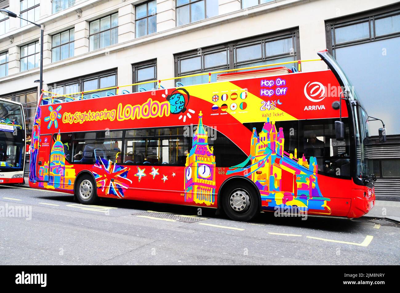 London Tour Bus Stockfoto