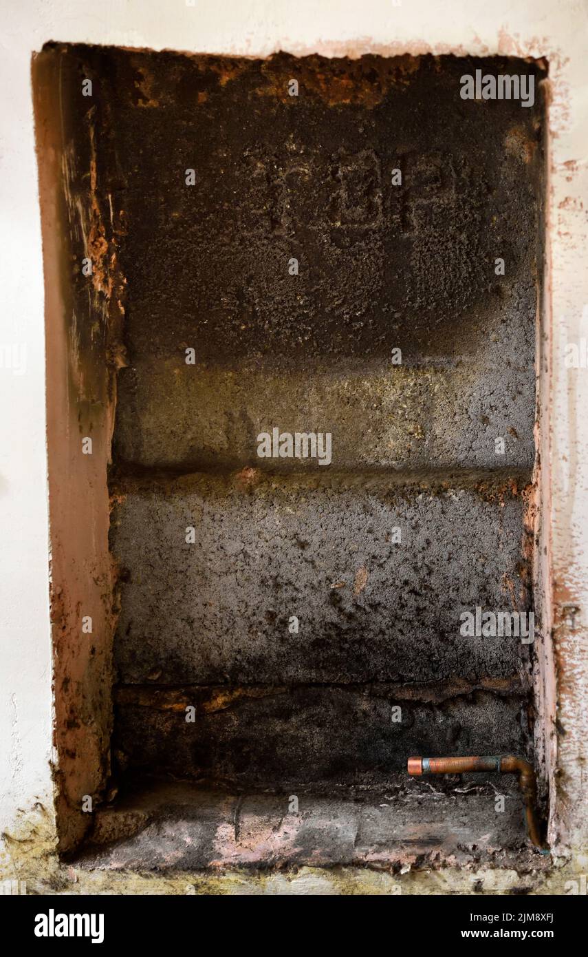 Abgedecktes Kupferrohr Stockfoto