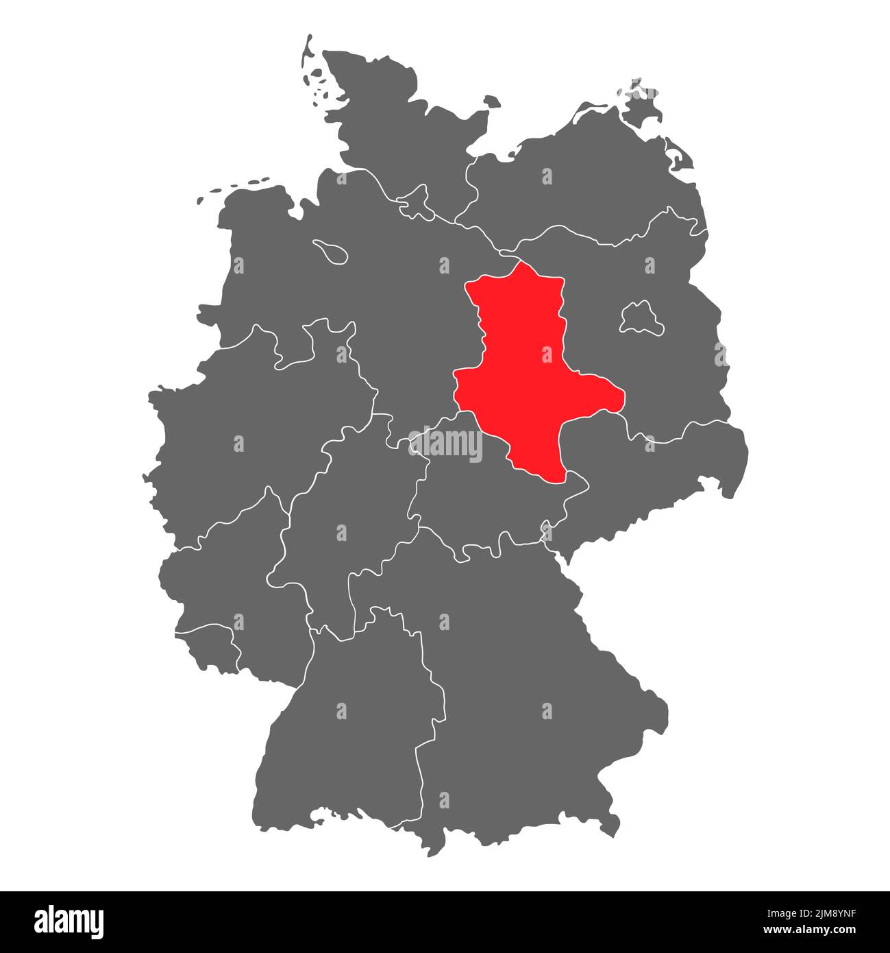 Deutschland Karte Symbol von Sachsen-Anhalt, Geographie leer Konzept, isolierte Grafik Hintergrund Vektor-Illustration . Stock Vektor