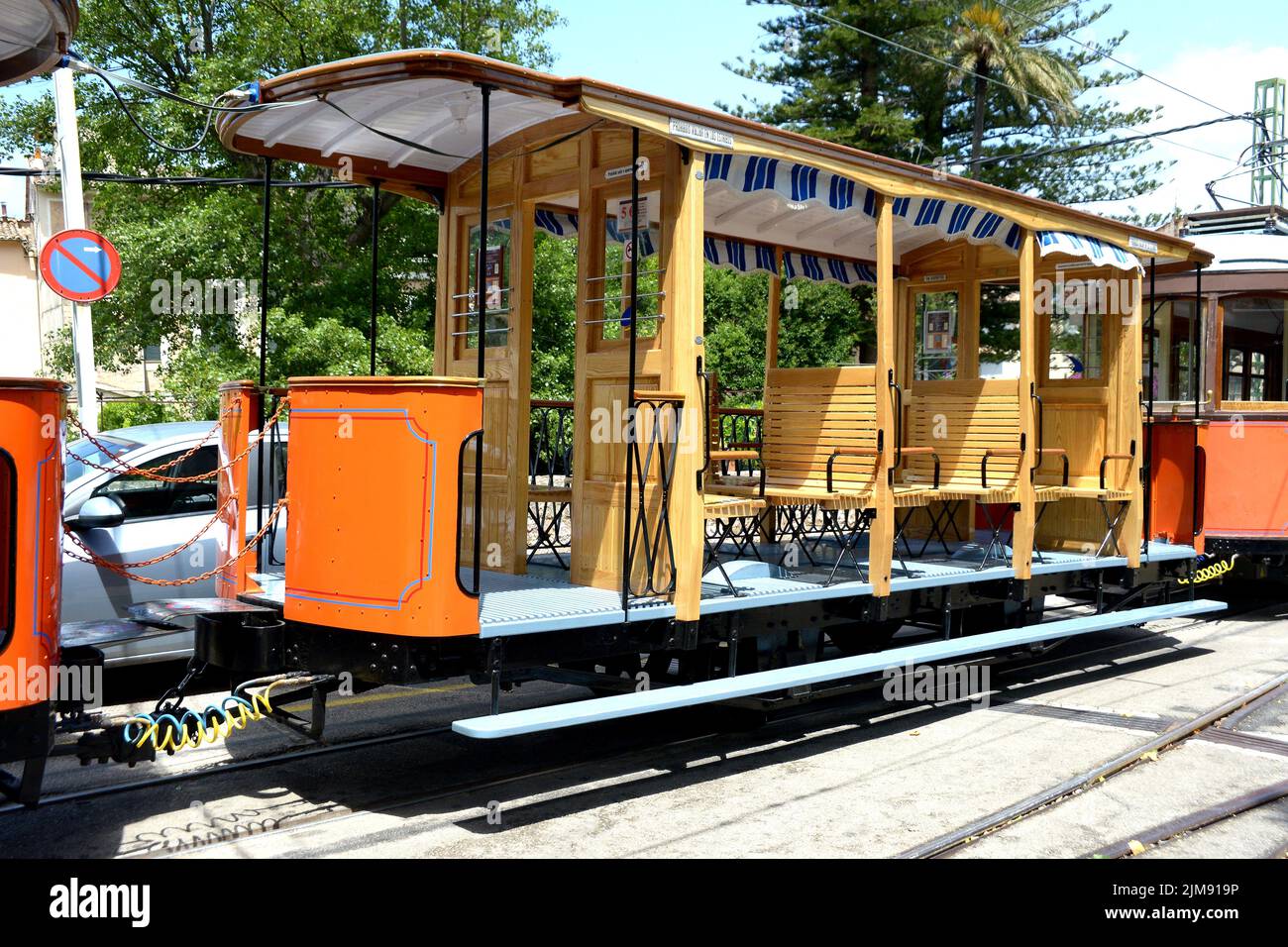 Soller Touristenwagen Mallorca Stockfoto