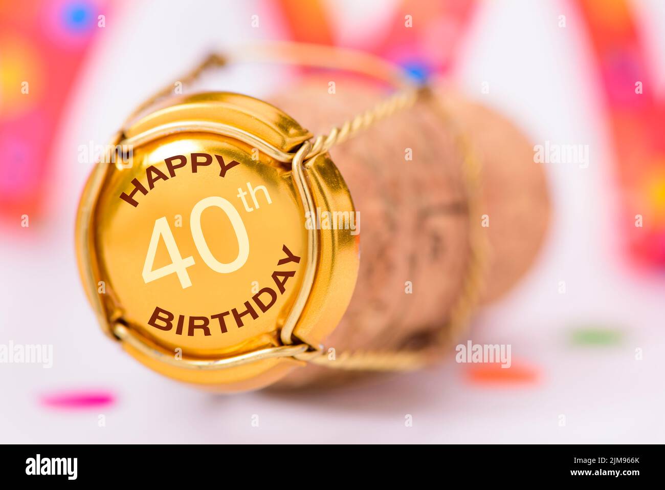 Herzlichen Glückwunsch zum 40.. Geburtstag Stockfoto