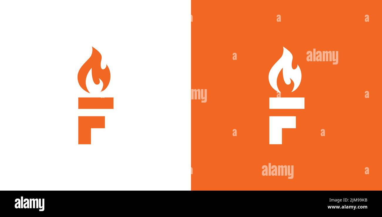 Moderne und professionelle Buchstabe F Initialen Feuerbrenner Logo Design Stock Vektor