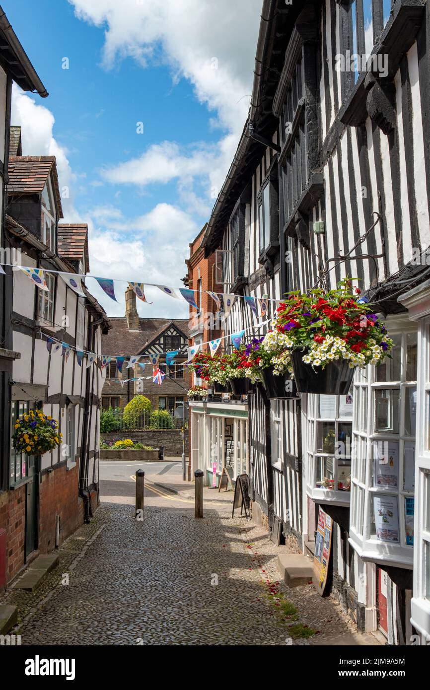 Church Lane, Ledbury, Herefordshire, England Stockfoto