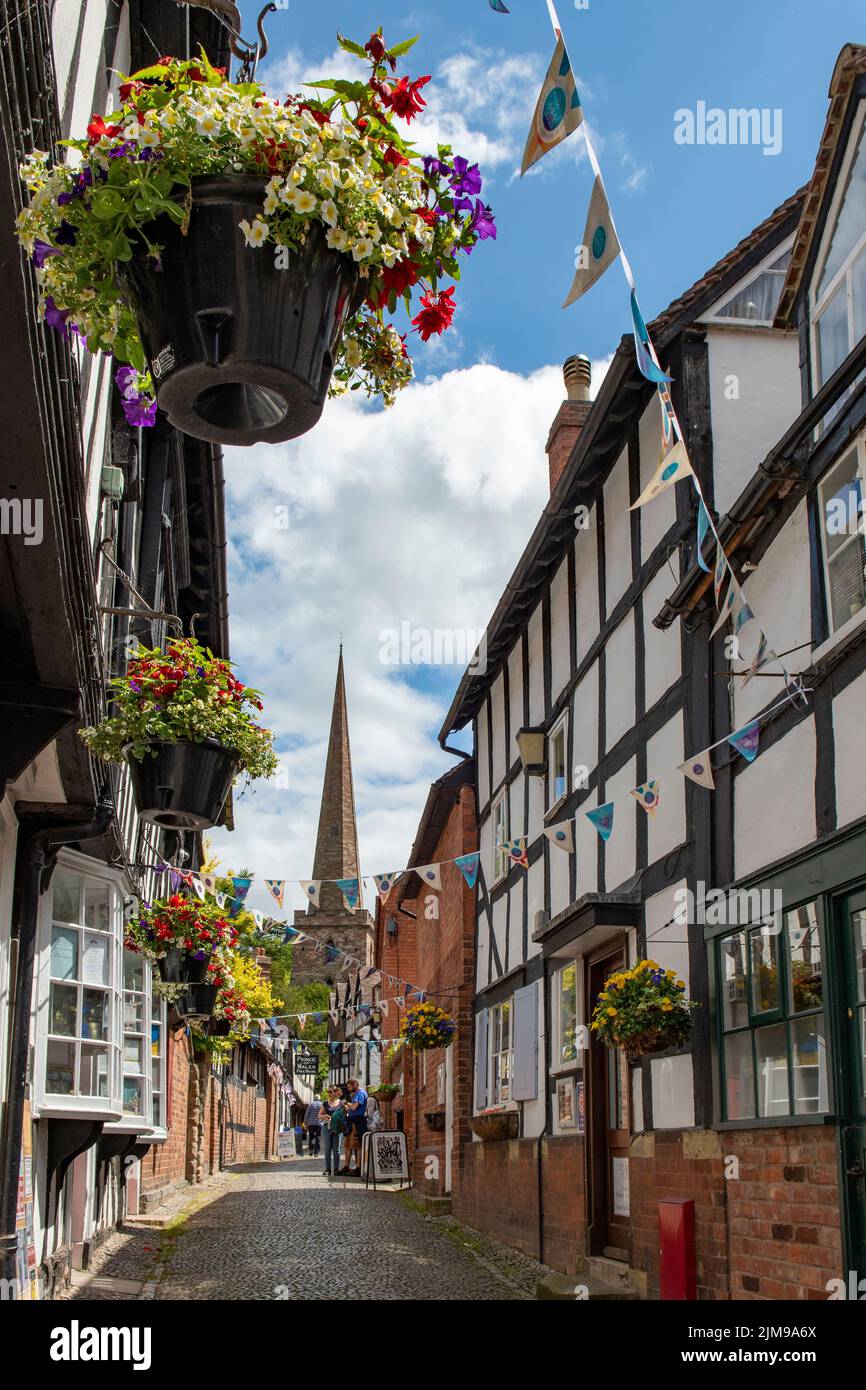 Church Lane, Ledbury, Herefordshire, England Stockfoto