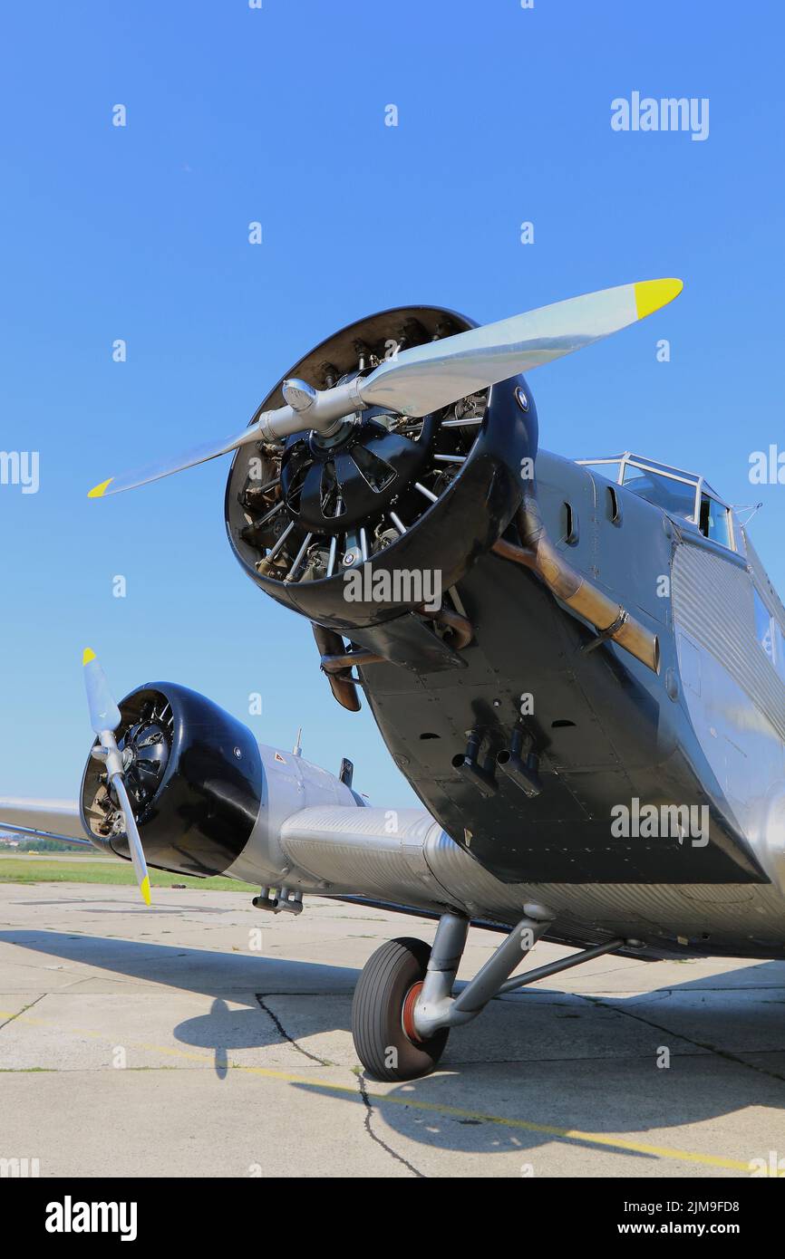 Passagierflugzeug, Junkers, JU-52 Stockfoto